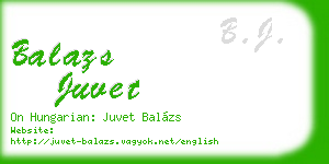 balazs juvet business card